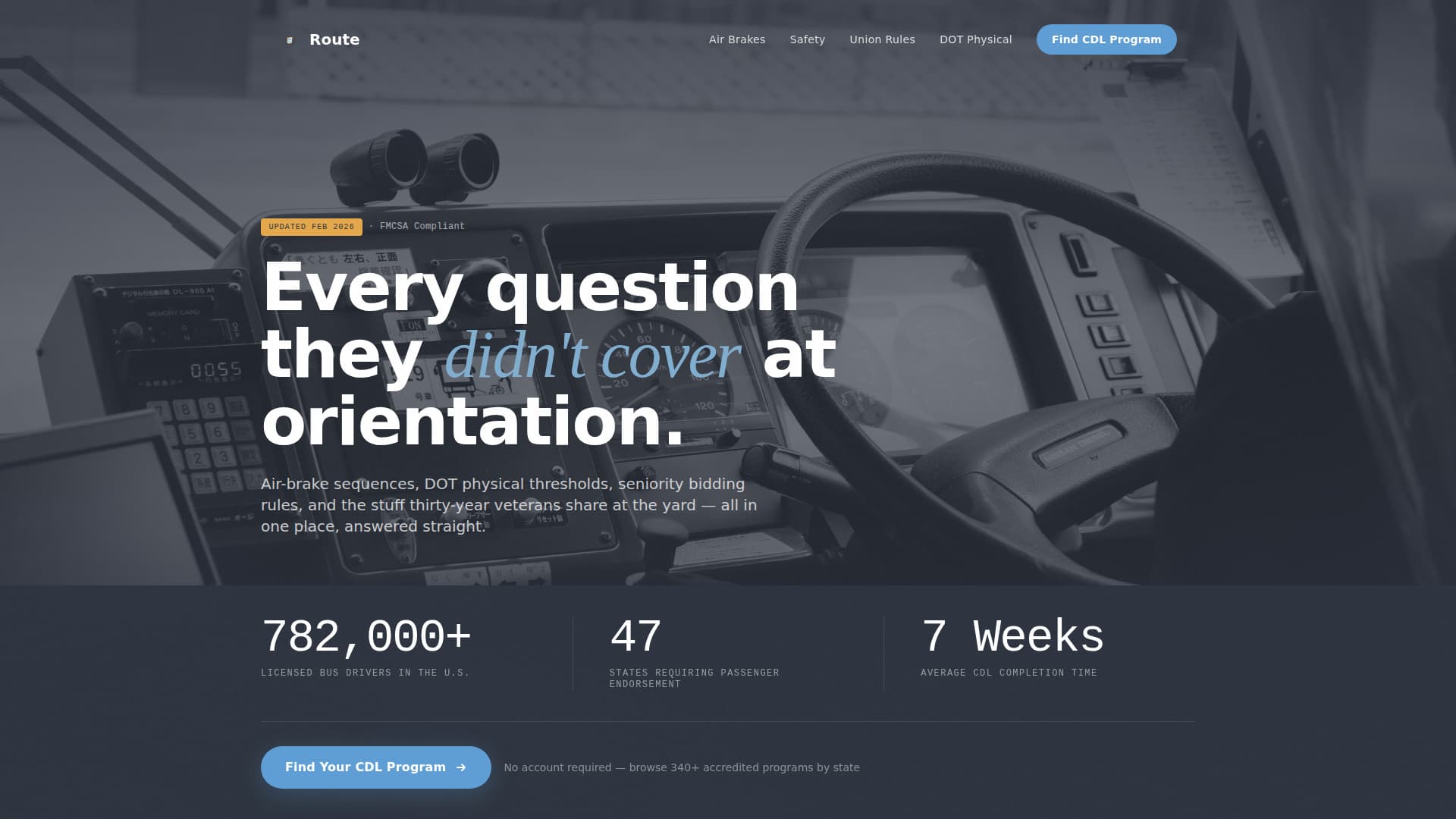 Bus Driver Careers Website Template