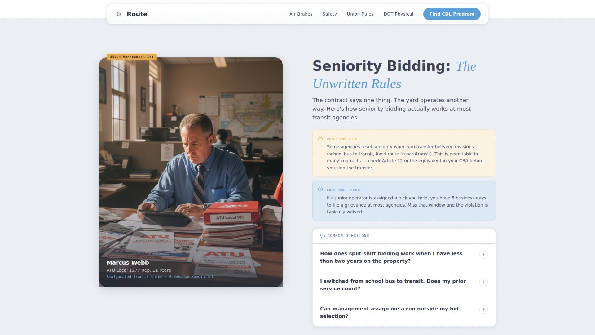 Bus Driver Careers Website Template