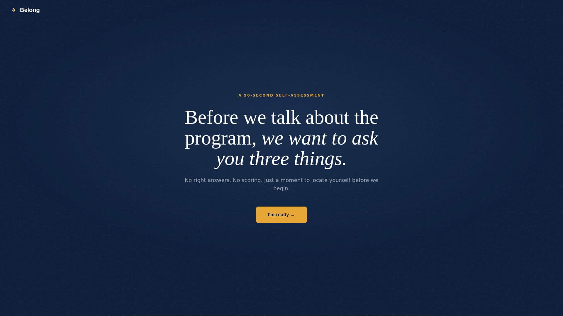 Belong - Transformative Inclusion Landing Page Template
