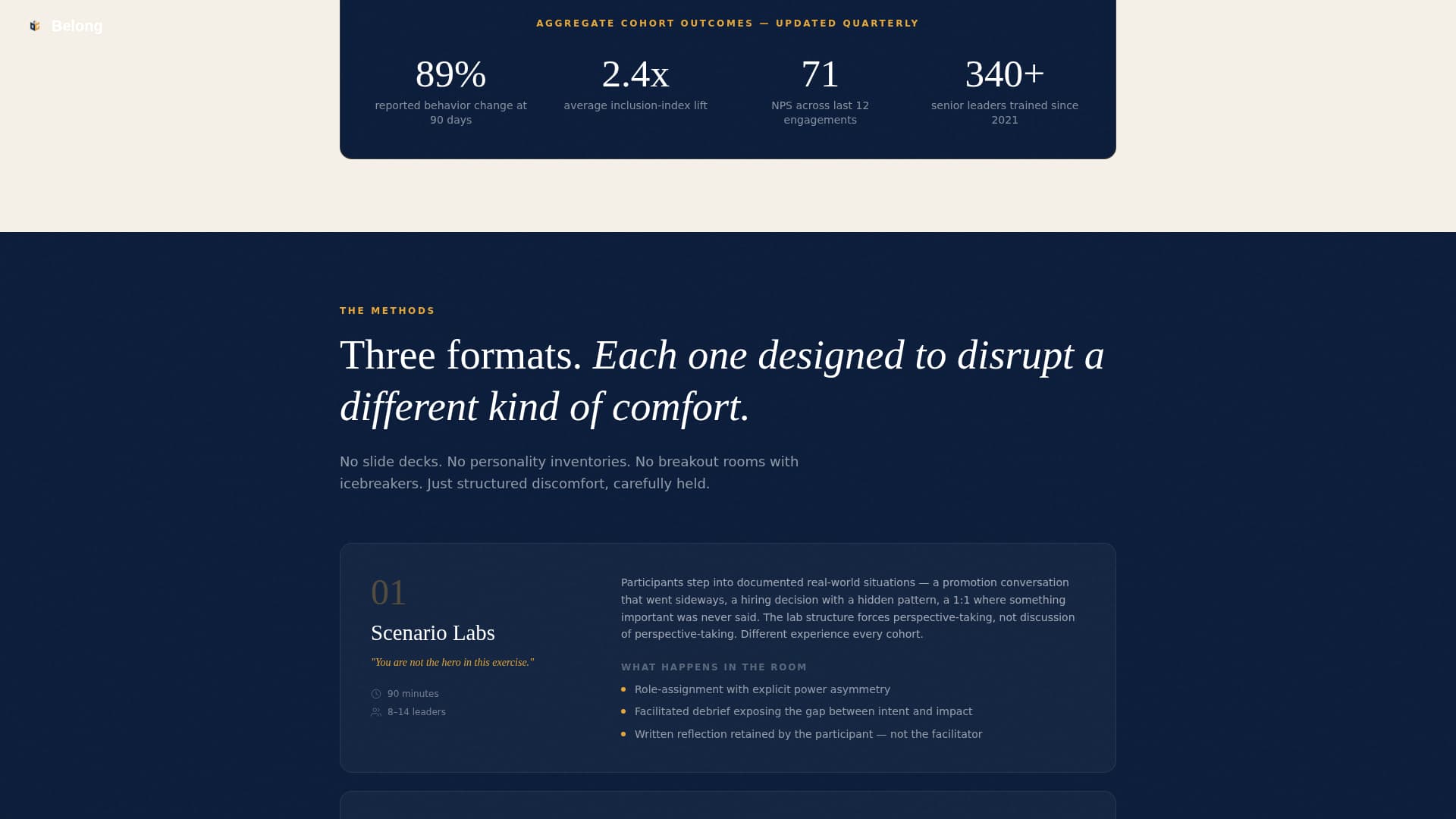 Belong - Transformative Inclusion Landing Page Template