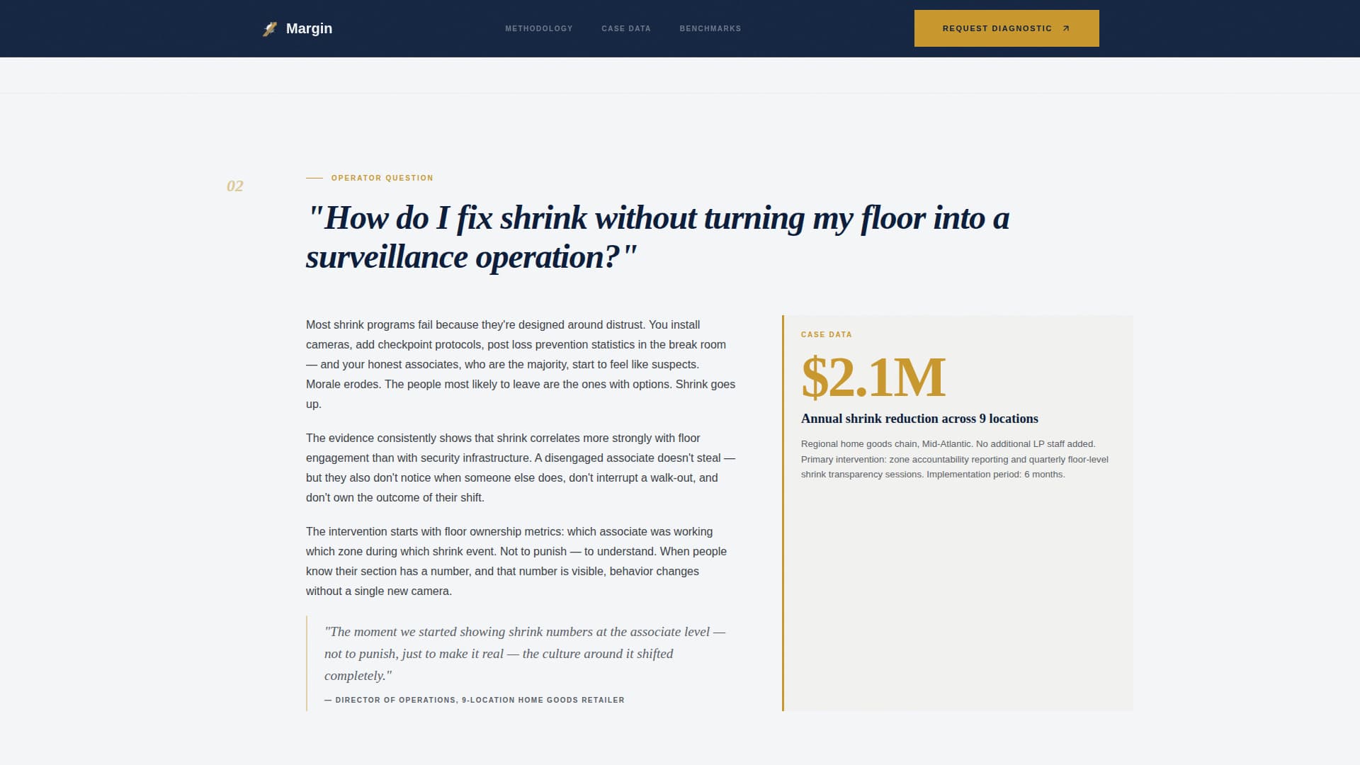 Retail Consulting FAQ Website Template