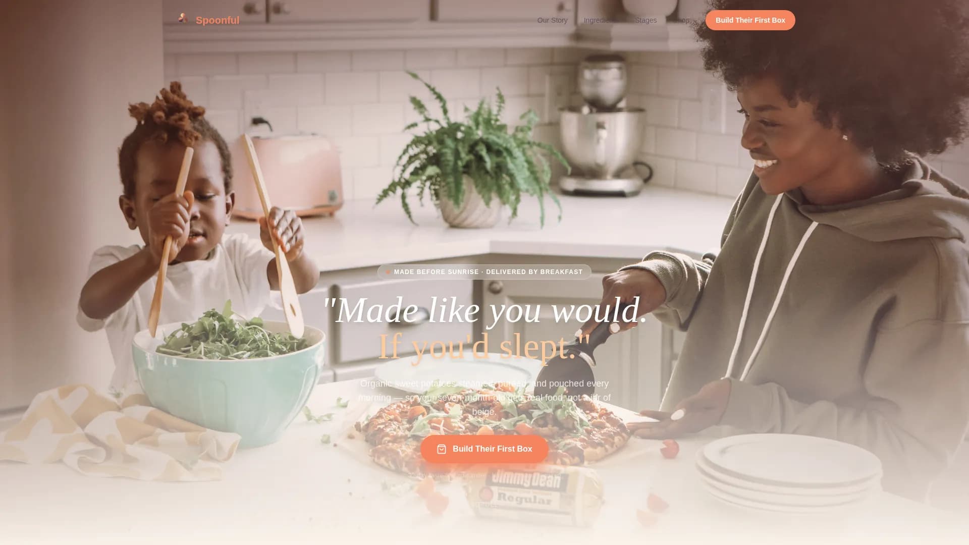 Spoonful — Organic Baby Nutrition Landing Page Template