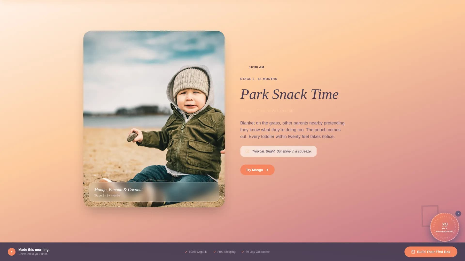 Spoonful — Organic Baby Nutrition Landing Page Template