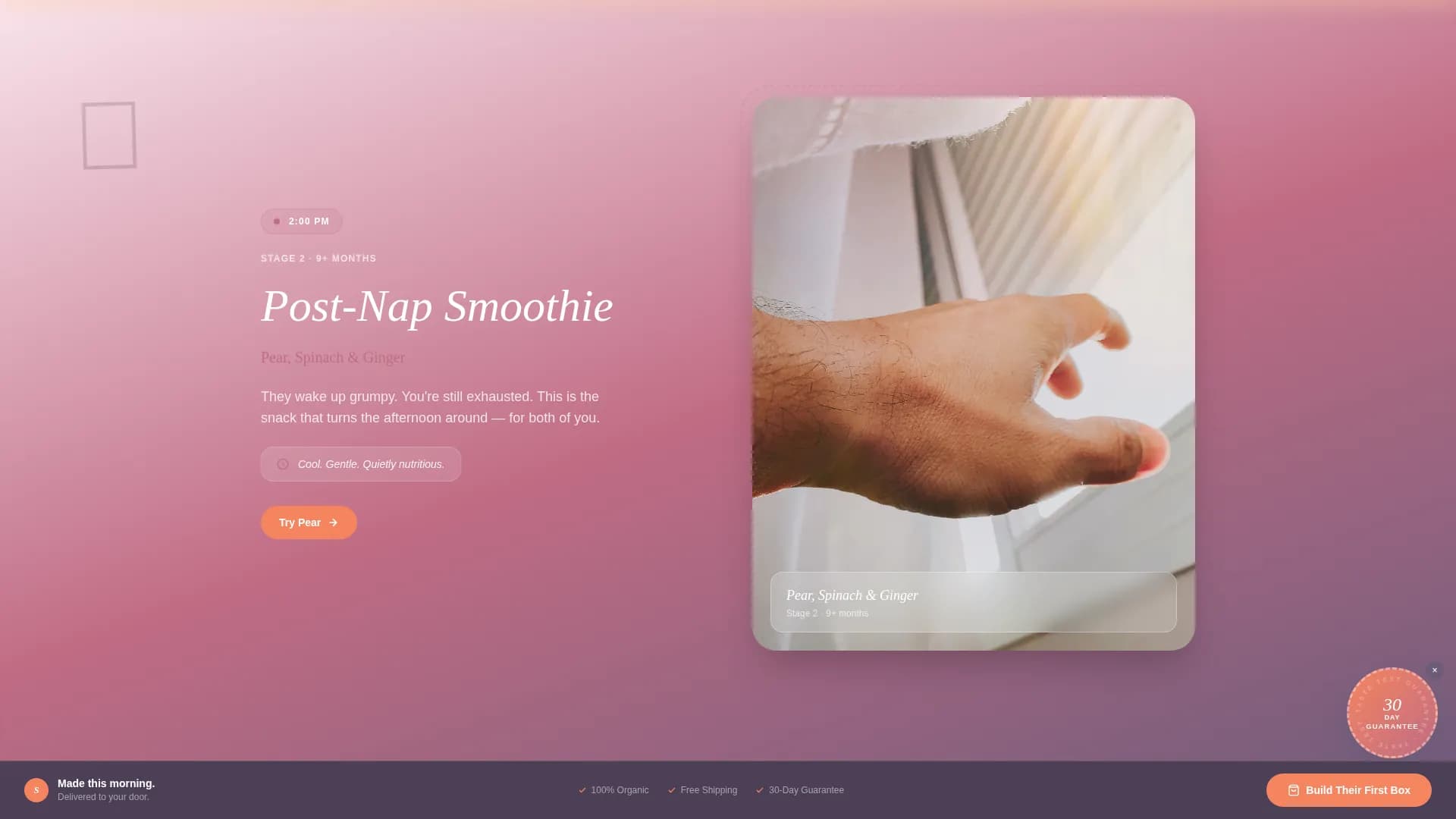 Spoonful — Organic Baby Nutrition Landing Page Template