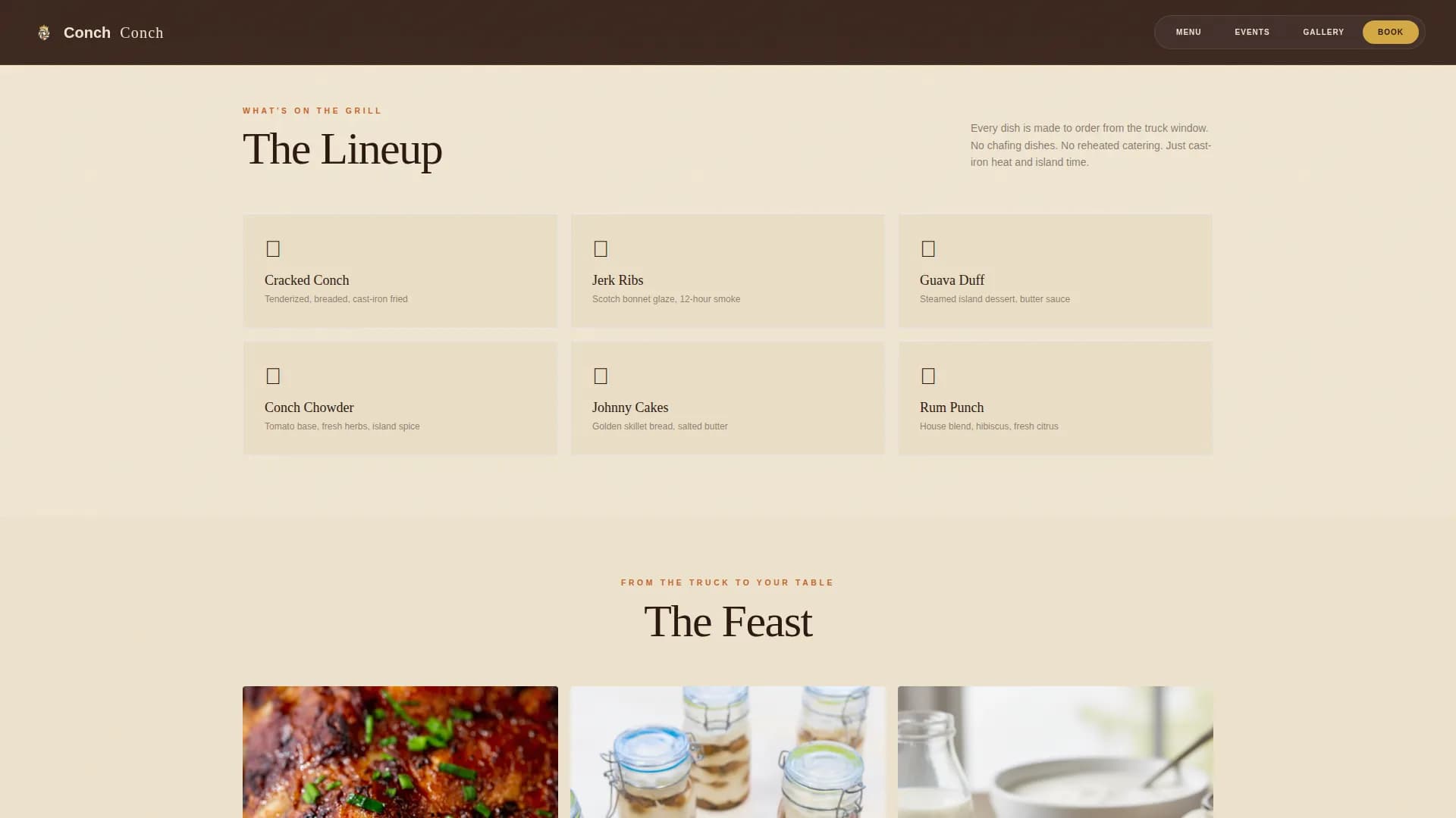 Drift — Island Food Truck Landing Page Template