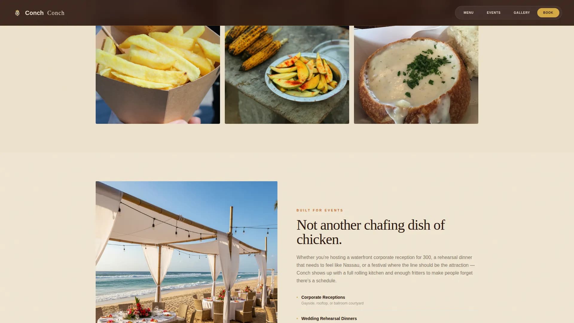 Drift — Island Food Truck Landing Page Template