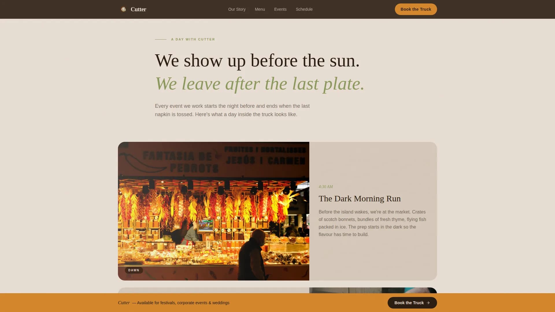 Savor — Artisan Caribbean Truck Landing Page Template