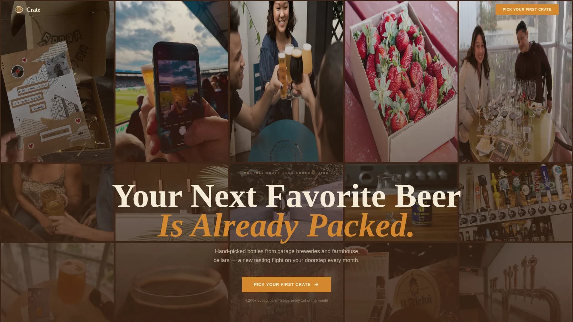 Cellier — Exclusive Beer Box Landing Page Template