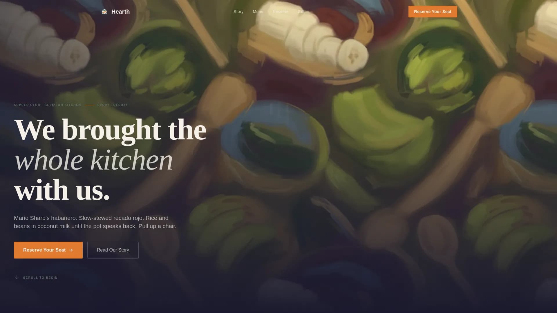 Heritage — Authentic Belizean Dining Landing Page Template