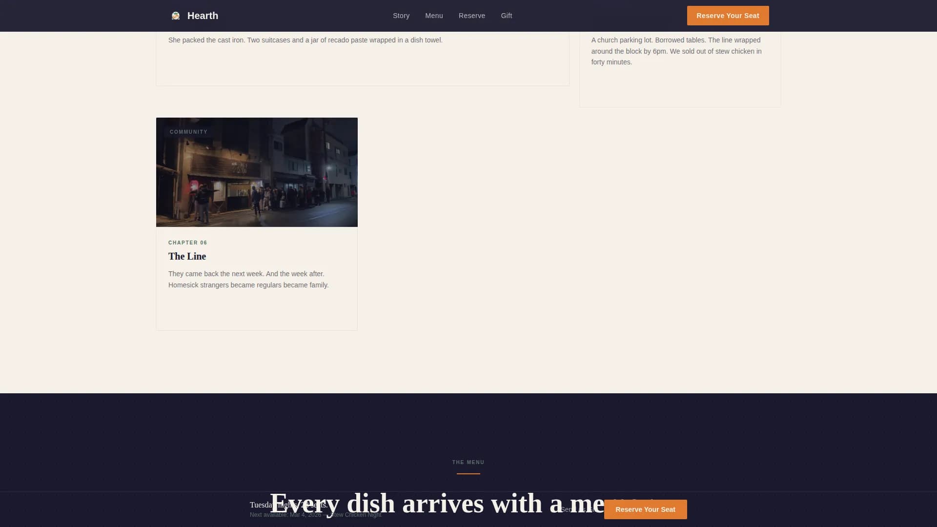 Heritage — Authentic Belizean Dining Landing Page Template