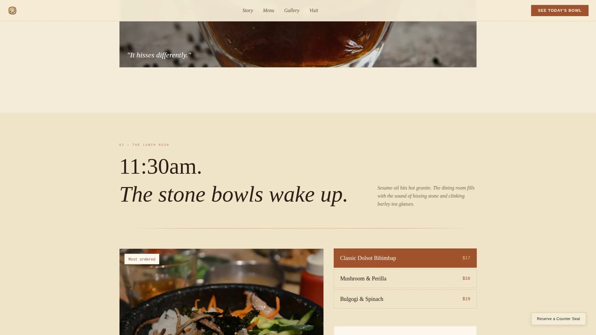 Flame — Heirloom Korean Cuisine Landing Page Template