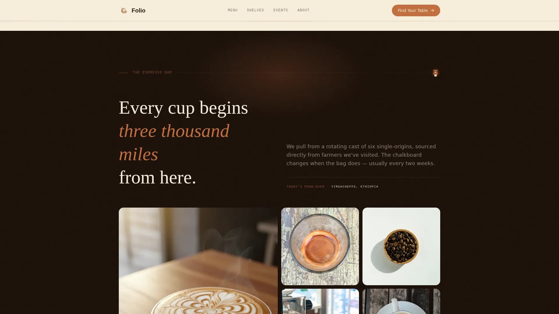 Literary Book Café & Reading Experience Website Template