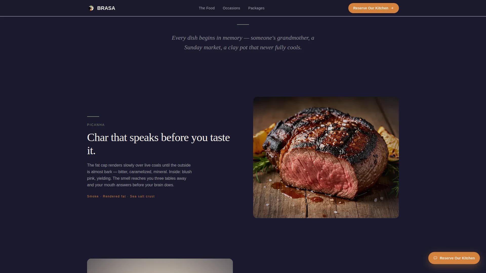 Brasa - Authentic Brazilian Catering Landing Page Template