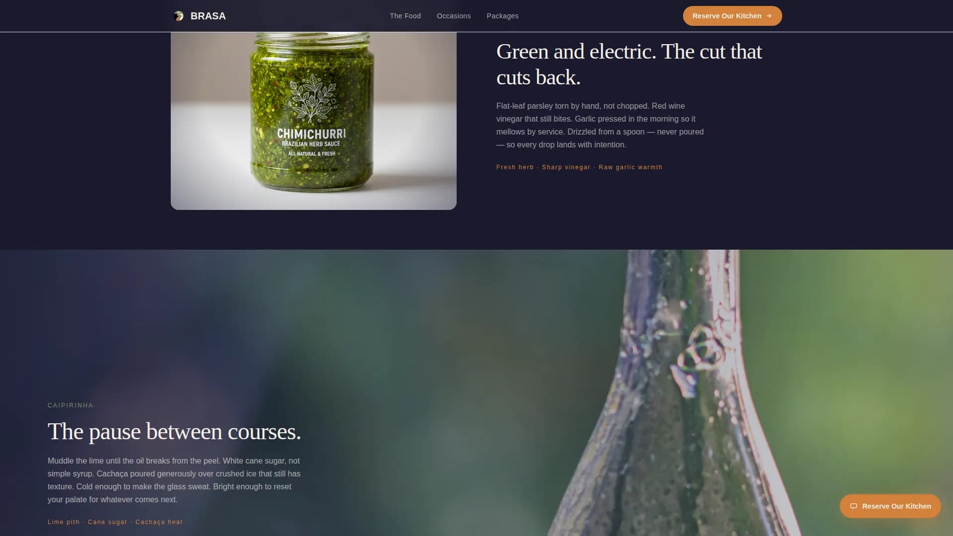Brasa - Authentic Brazilian Catering Landing Page Template