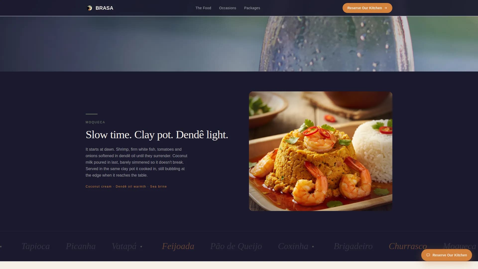 Brasa - Authentic Brazilian Catering Landing Page Template
