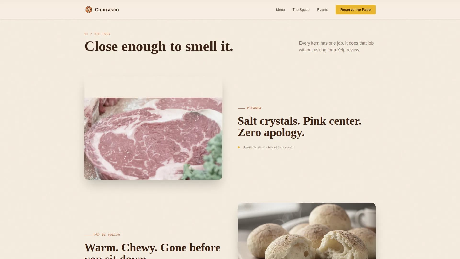 Sizzle — Modern Brazilian Grill Landing Page Template