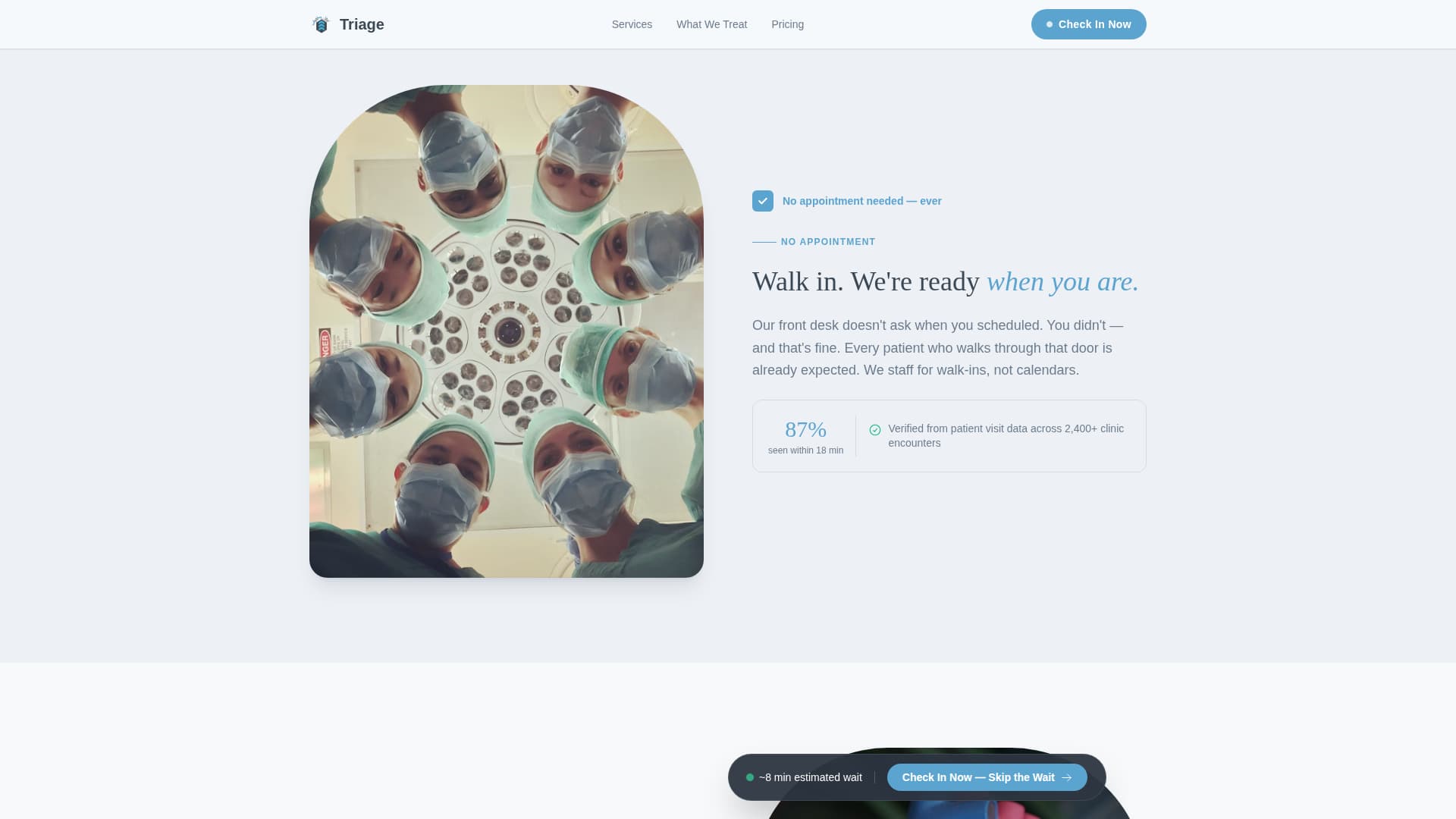 Urgent Care & Walk-In Booking Website Template