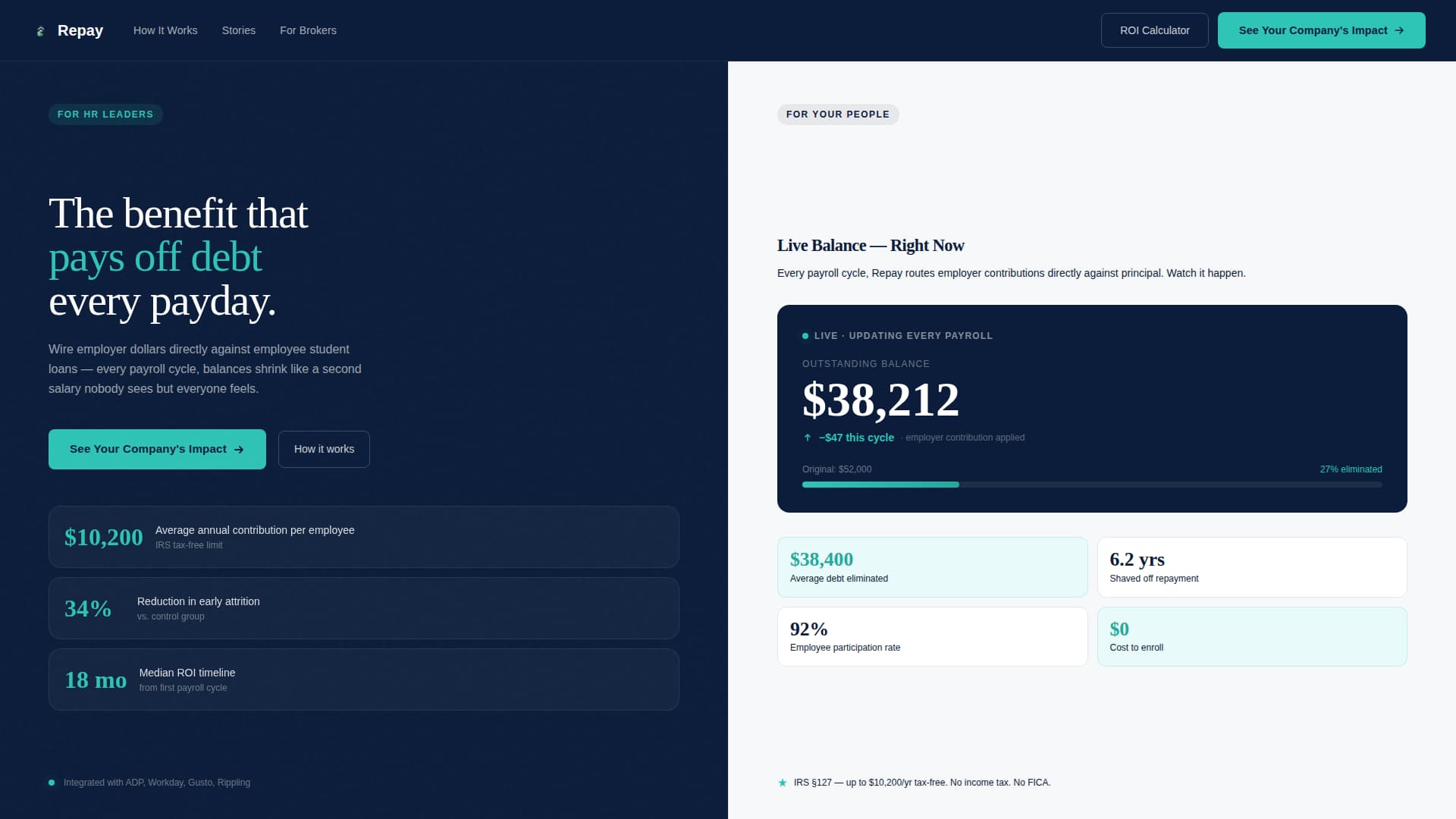 Repay - Powerful Studentloanrepayment Landing Page Template