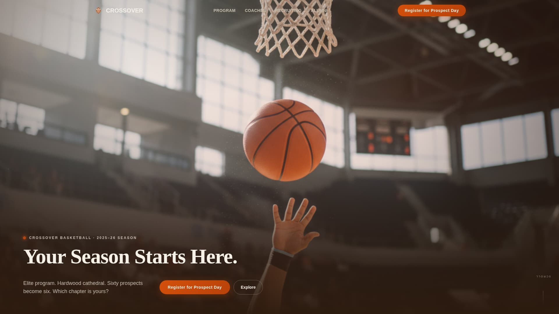 College Basketball Recruiting Website Template