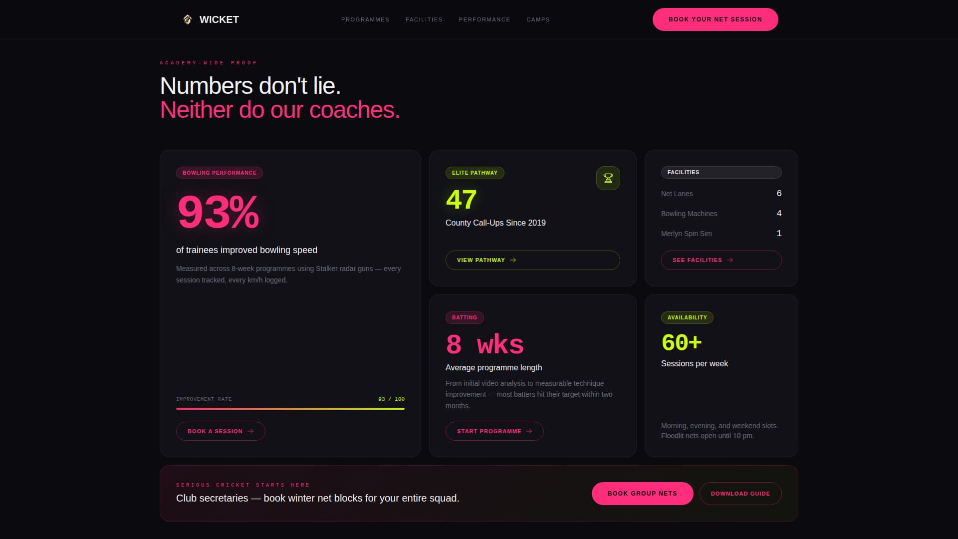 Sports Academy & Coaching Booking Website Template