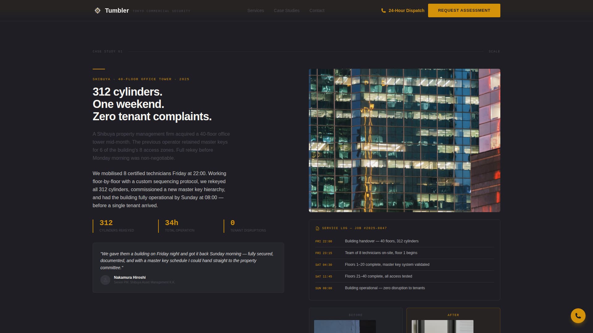 Tumbler - Precision Locksmith Landing Page Template