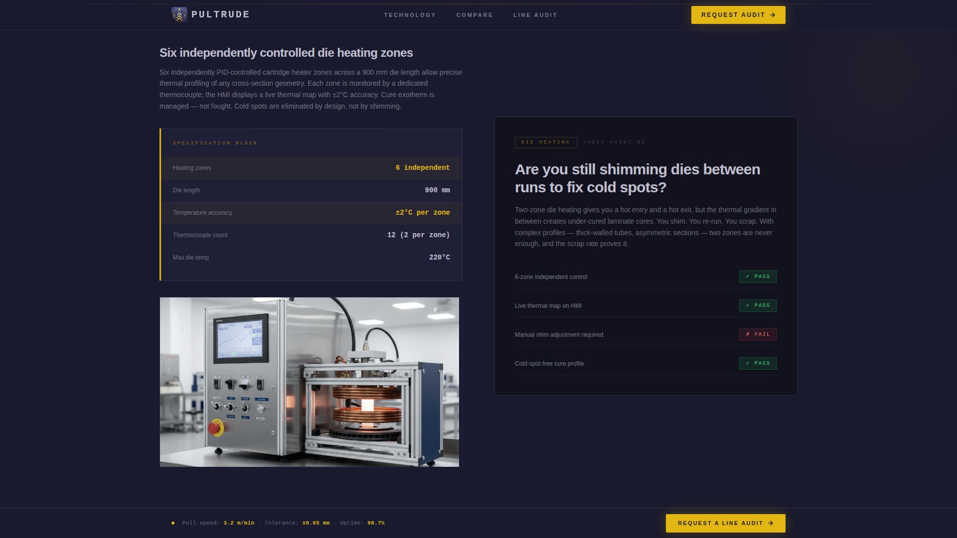 Pultrude - Precision Pultrusion Landing Page Template
