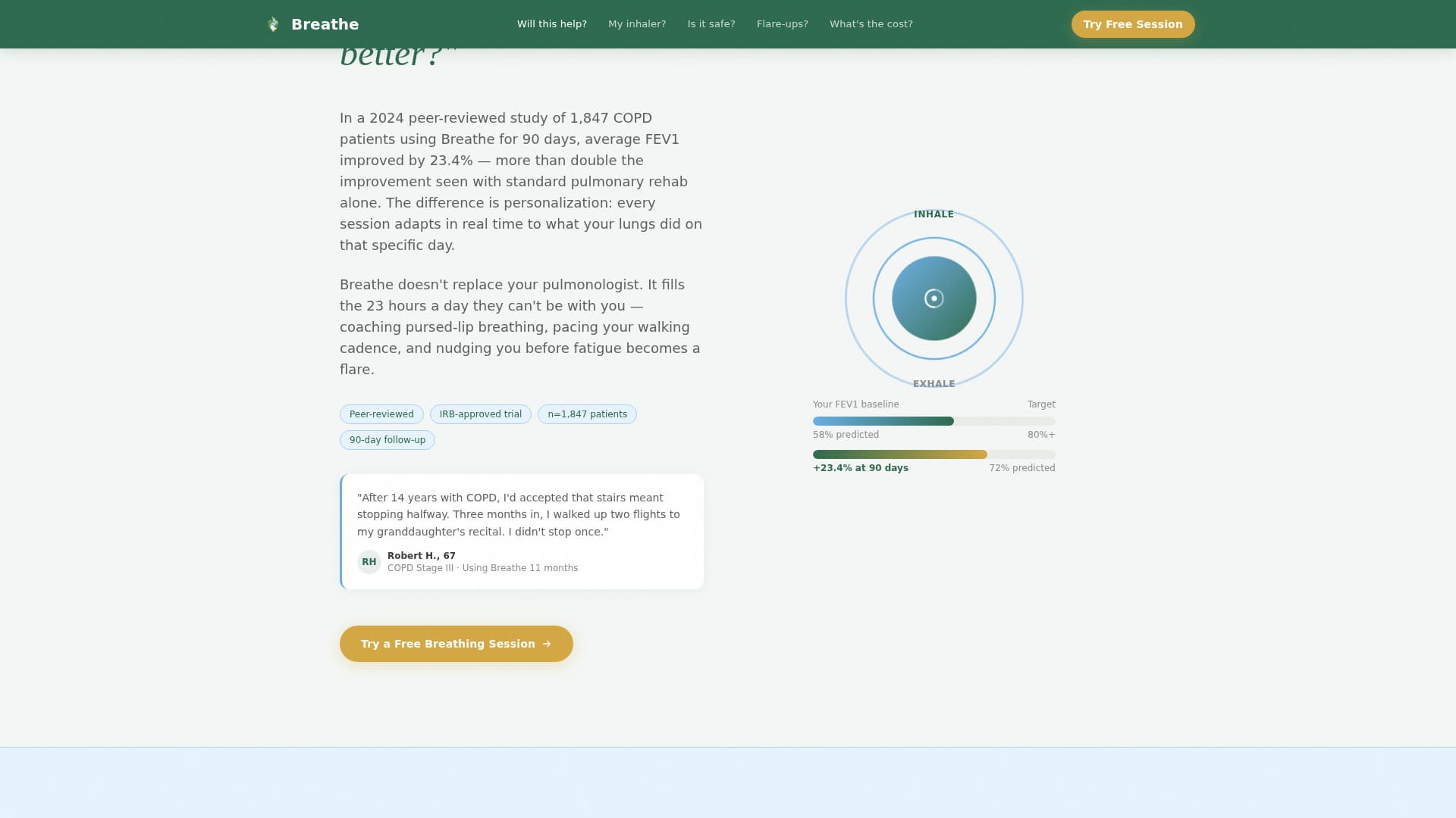 COPD Care FAQ Website Template
