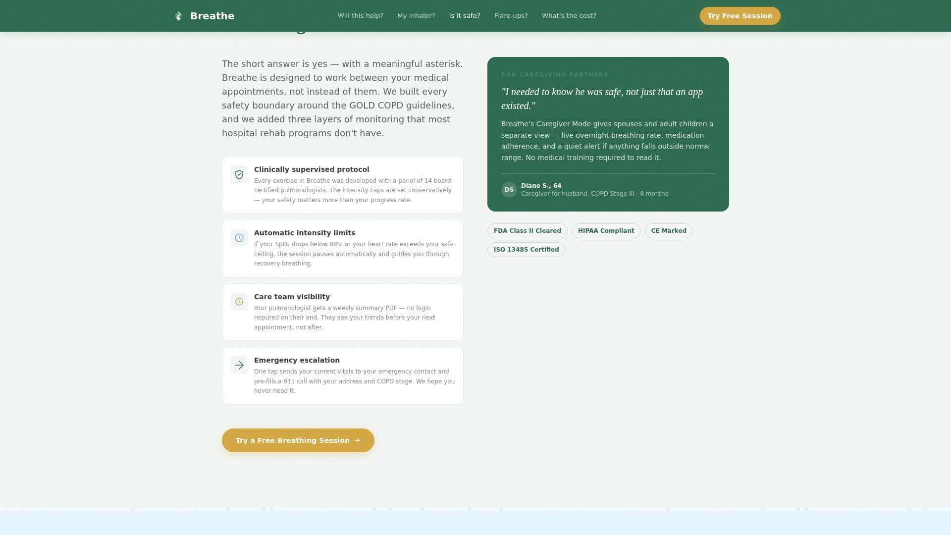 COPD Care FAQ Website Template