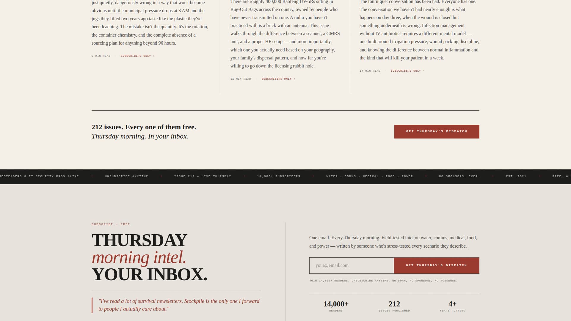 Prepper & Survival Content Reviews Website Template