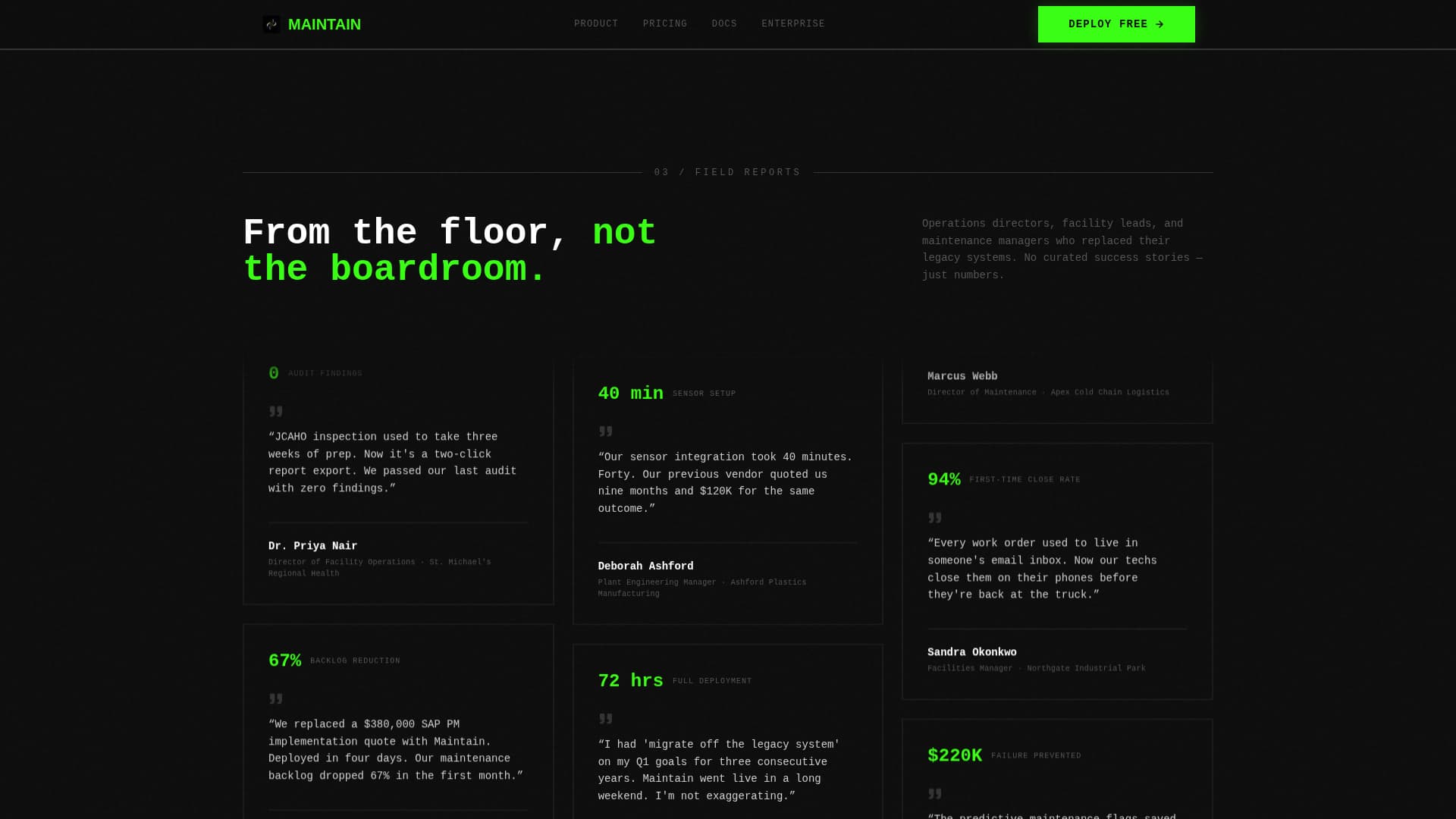 No-Code Enterprise Software Cost Calculator Website Template