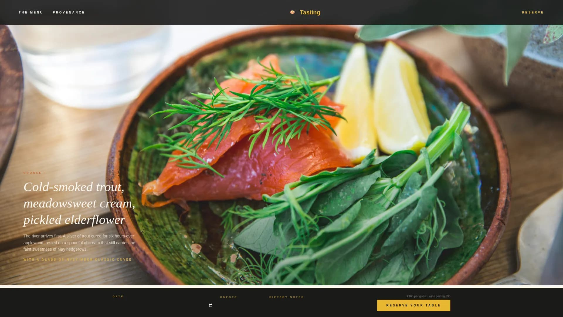 Epicure — Refined Tasting Menu Landing Page Template