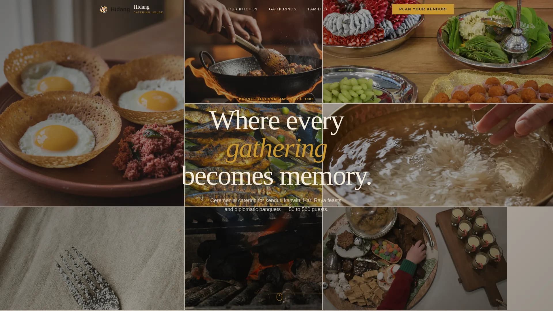 Bruneian Cuisine Booking Website Template