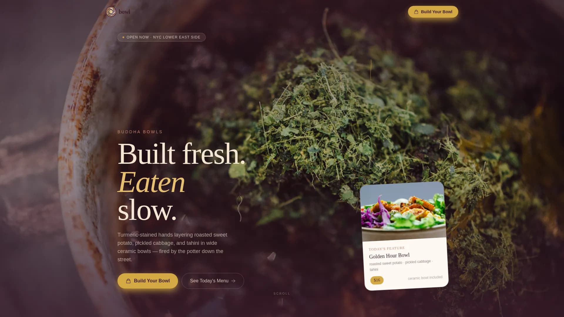 Nourished — Wholesome Wellness Bowls Landing Page Template