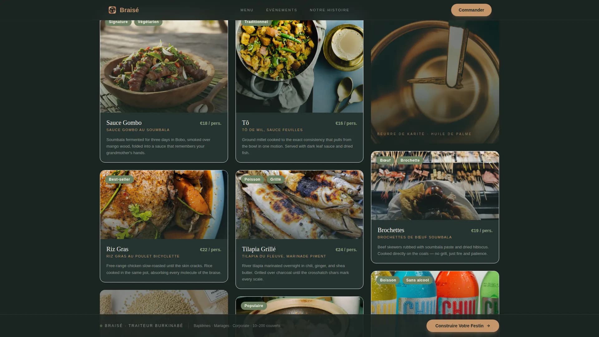 Burkinabe Cuisine Professional Website Template
