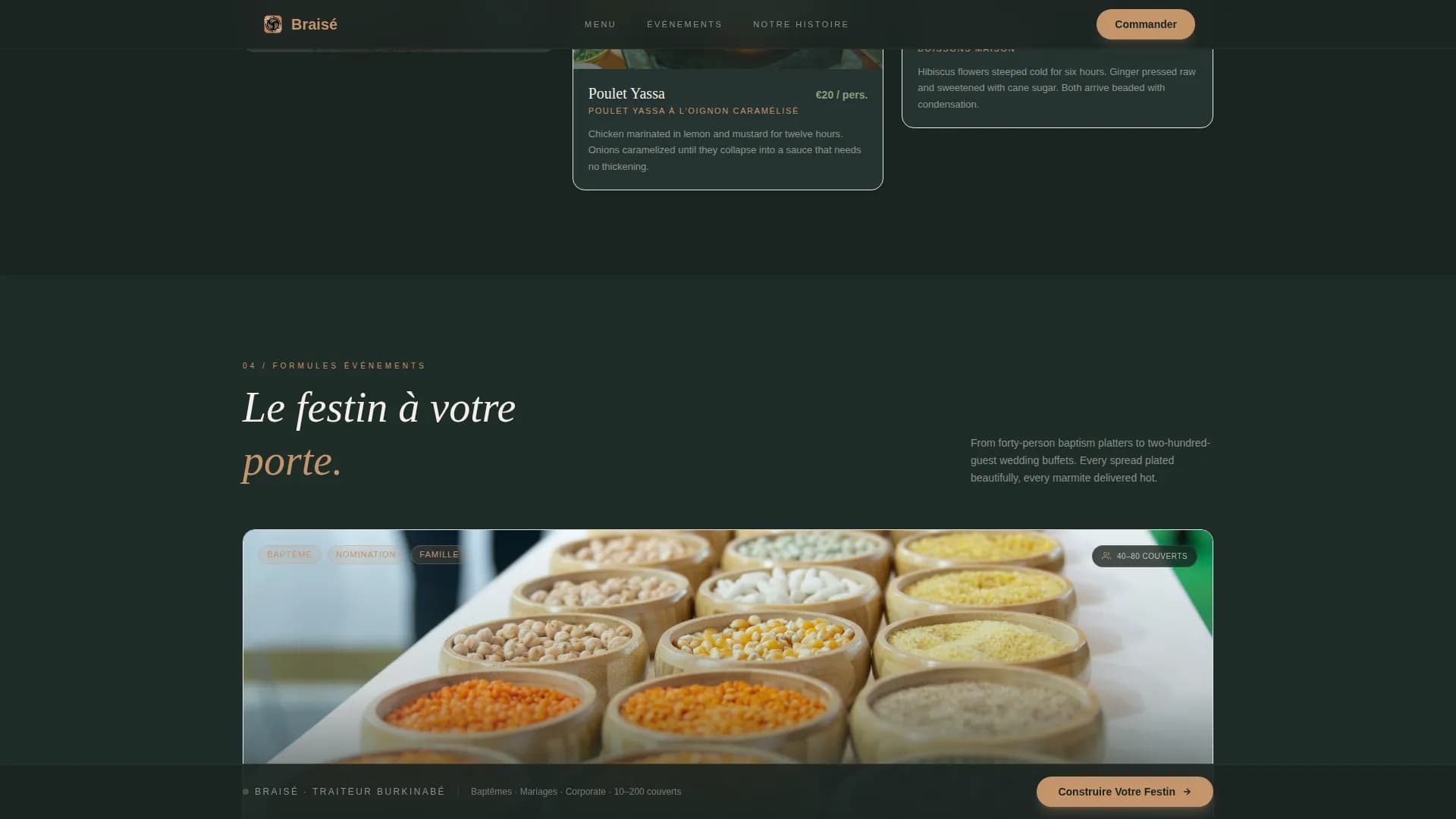 Burkinabe Cuisine Professional Website Template