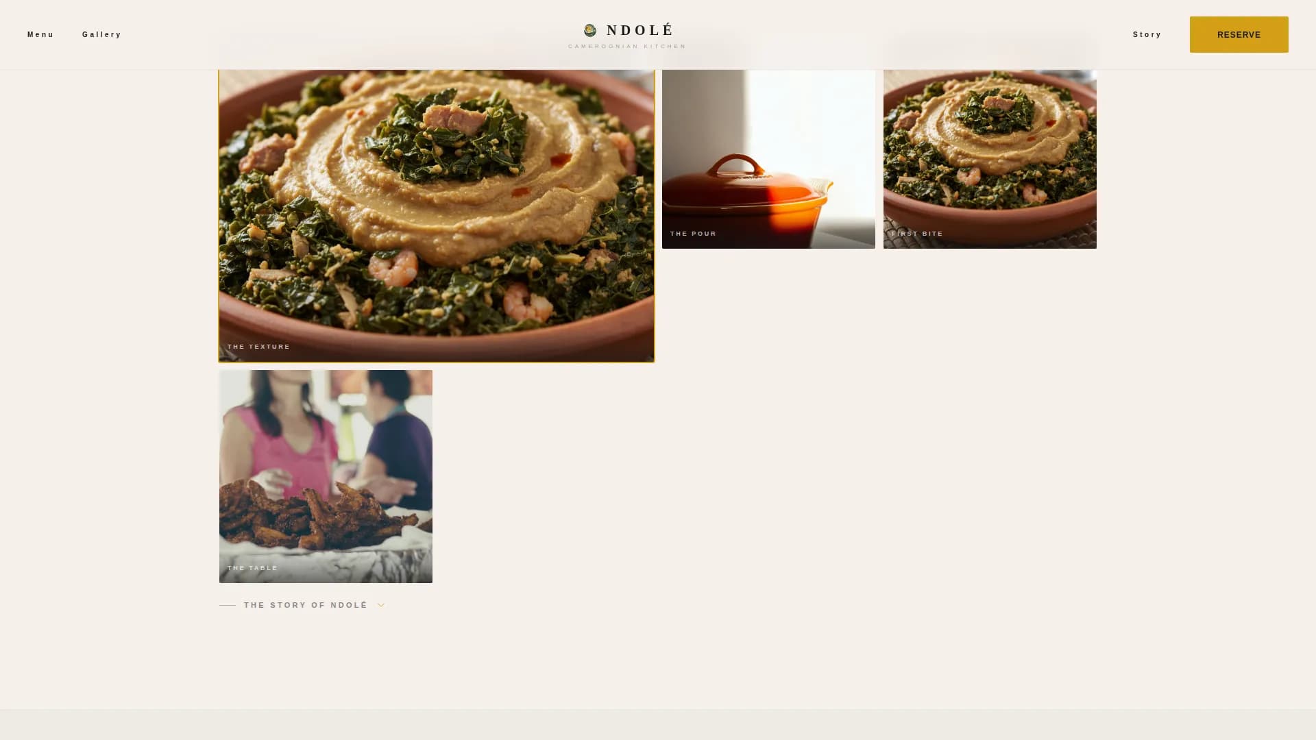 NDOL - Authentic Cameroonian Feast Gallery Landing Page Template