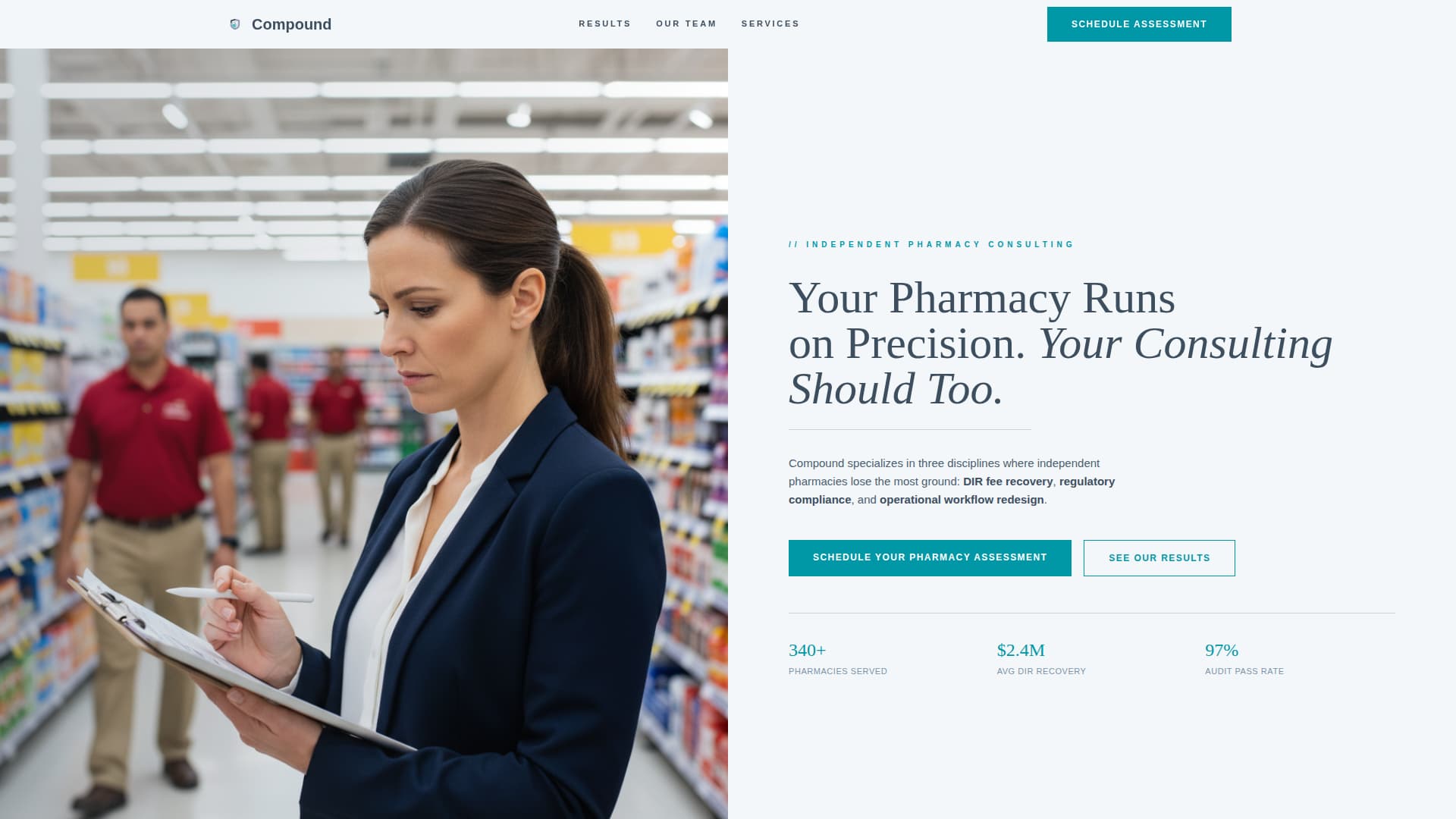 Compound - Precision Pharmacy Landing Page Template