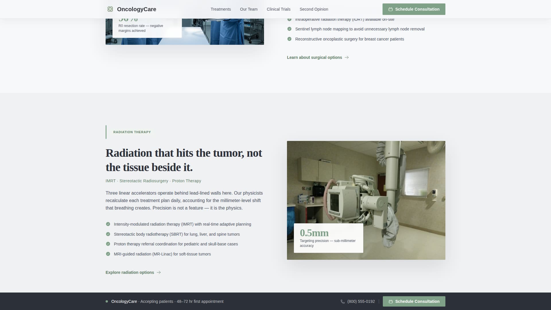Oncology - Trusted Cancercenter Landing Page Template