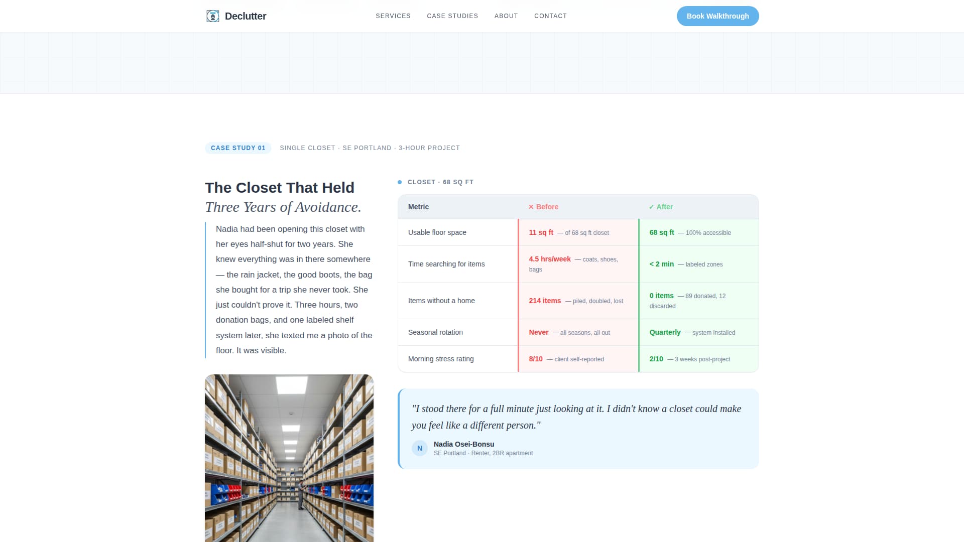 Professional Organizer Booking Website Template