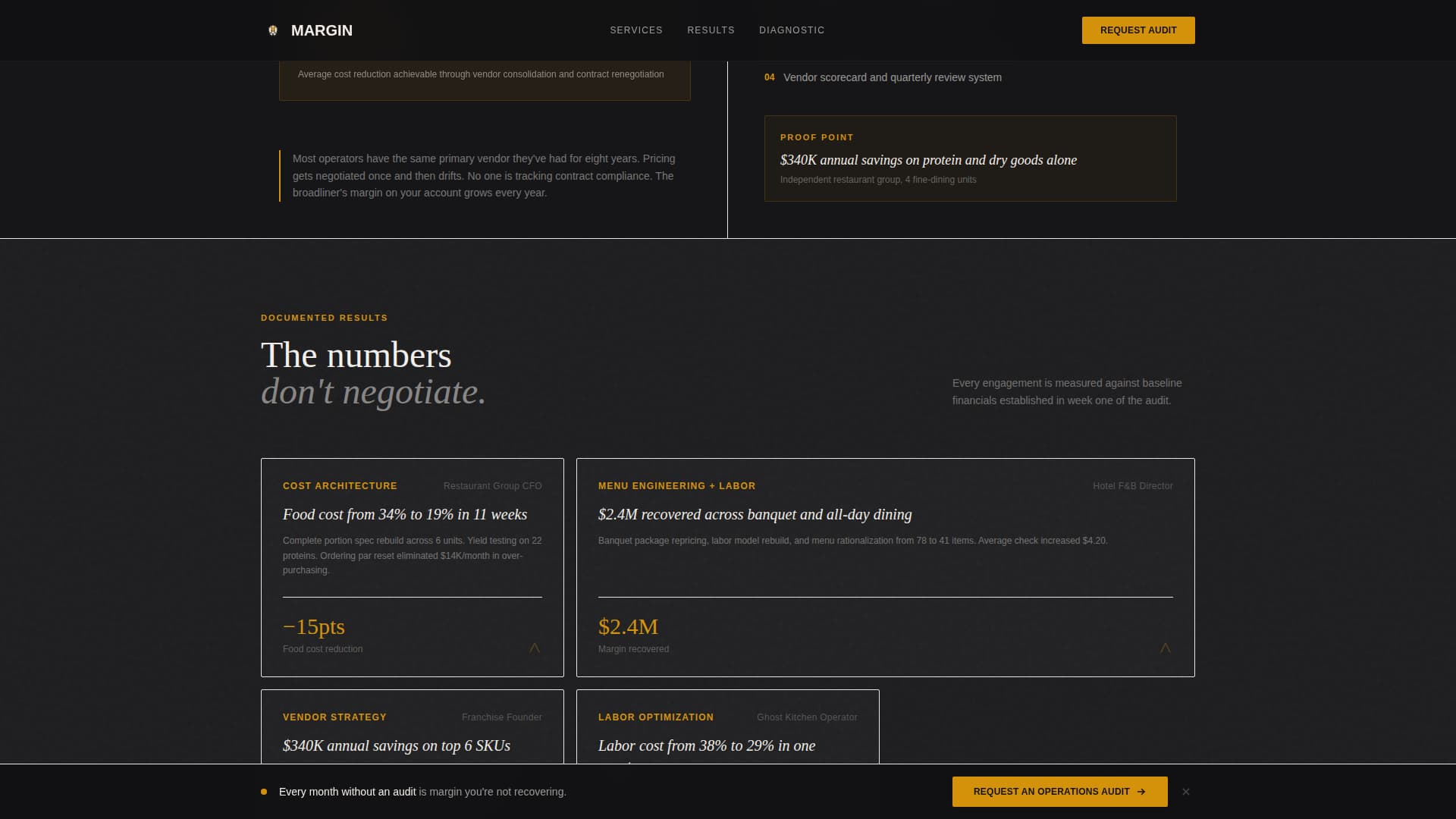 Food & Beverage Consulting Professional Website Template