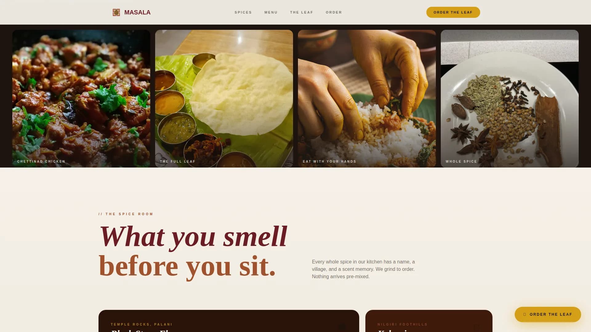 Regional & Specialty Restaurant Professional Website Template