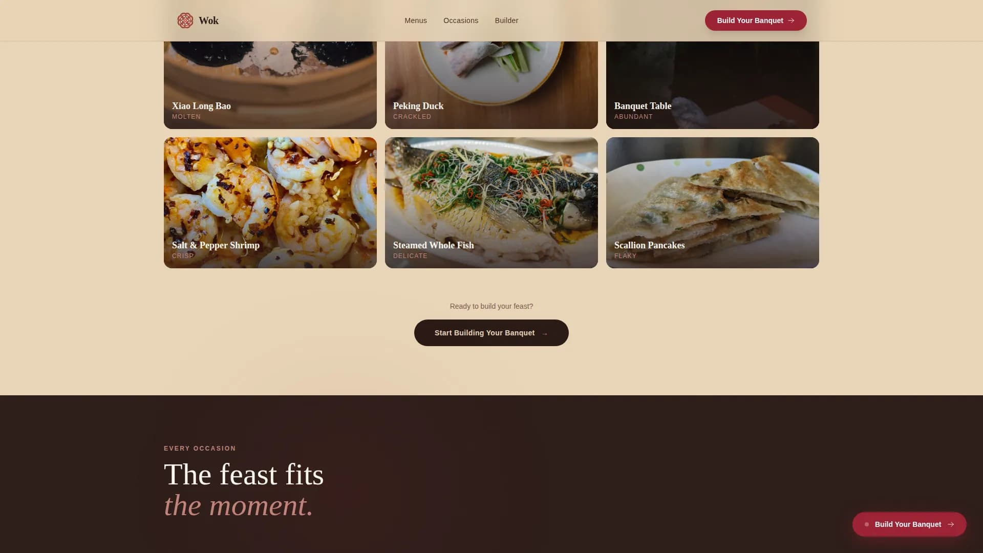 Chinese Dining Booking Website Template