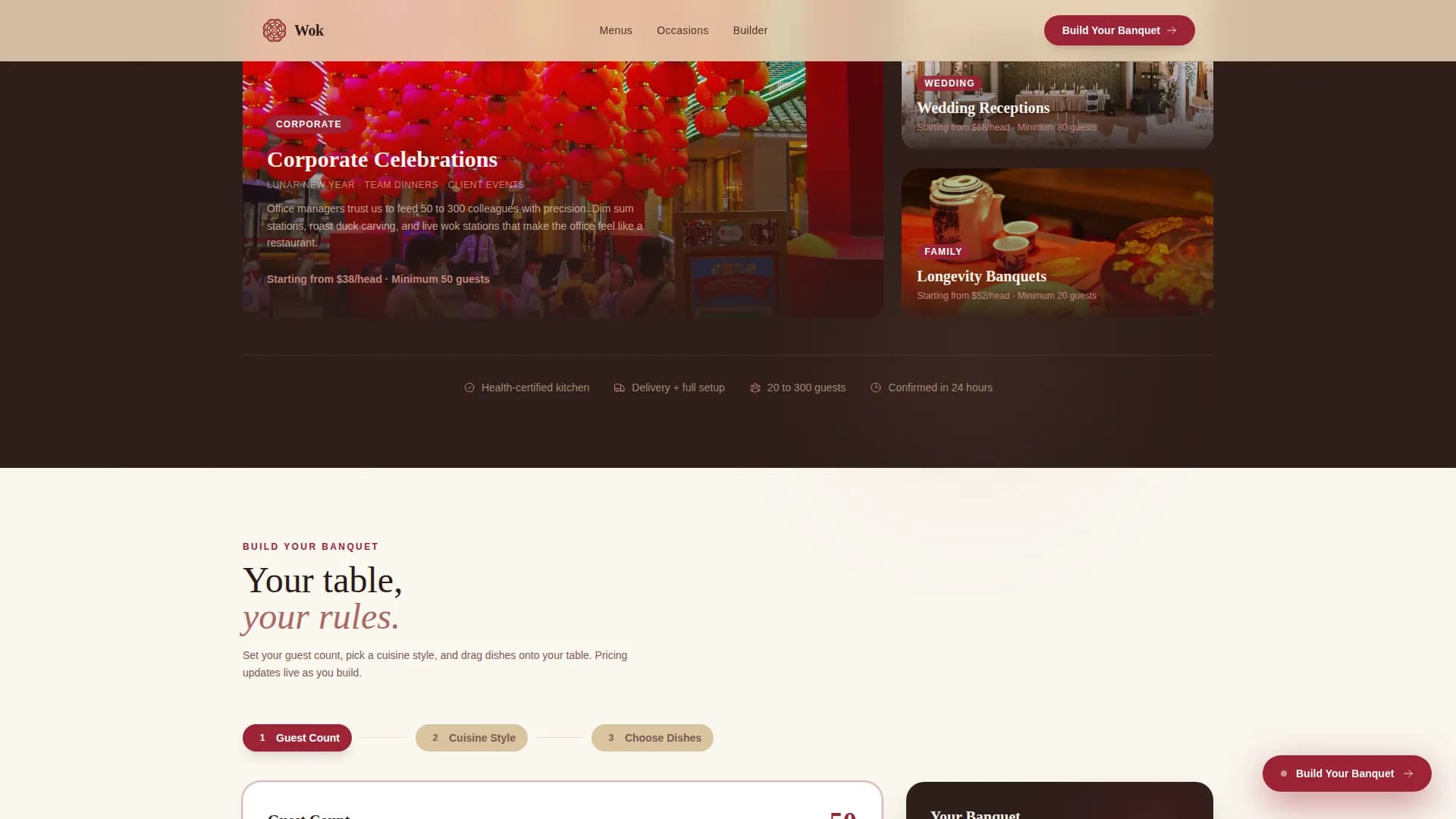 Chinese Dining Booking Website Template