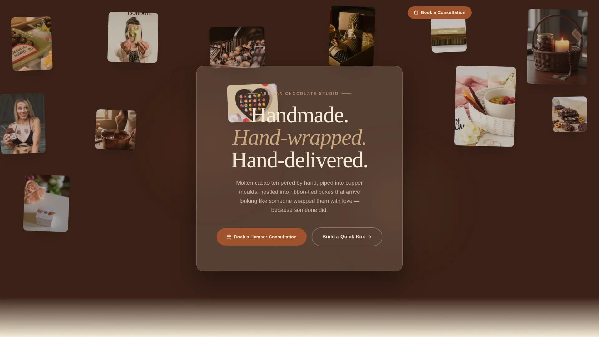 Chocolate & Confectionery Booking Website Template
