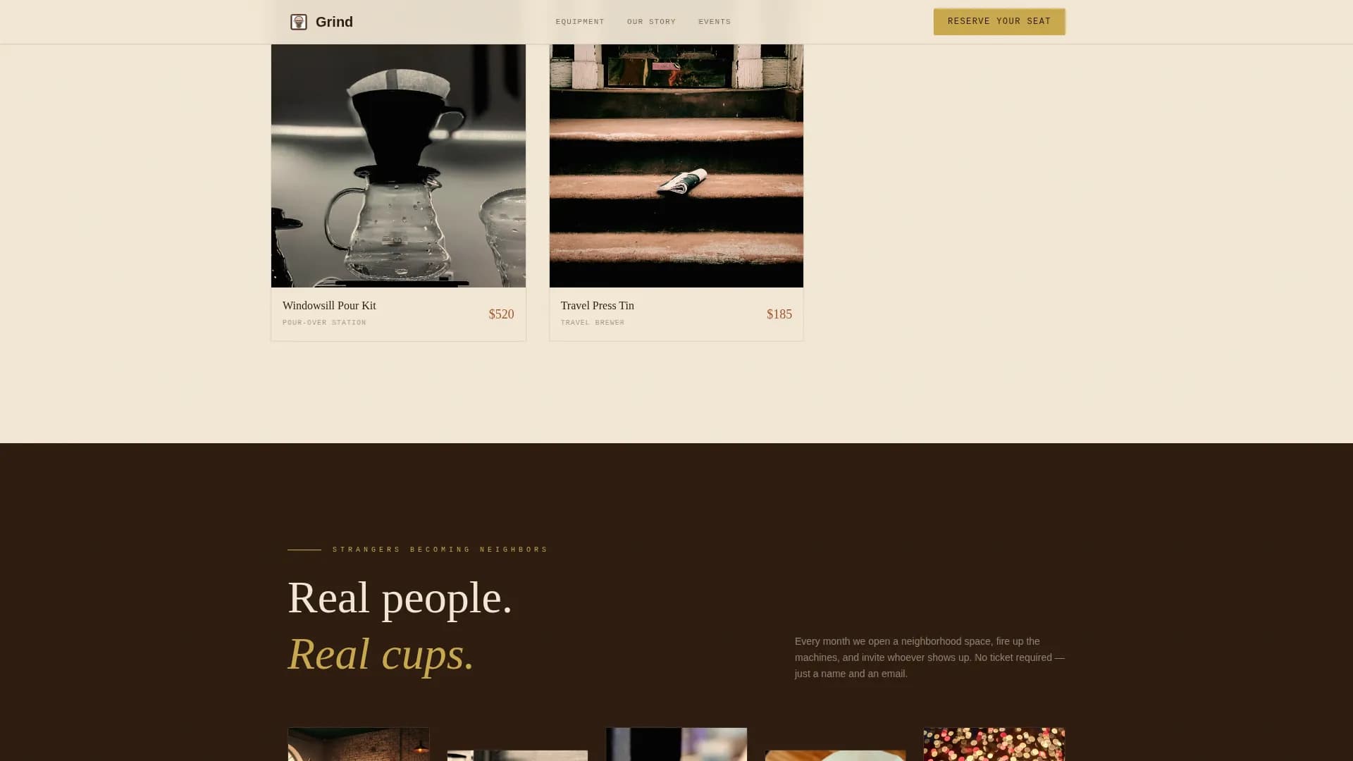 Coffee Roaster & Specialty Coffee Advanced Pricing Website Template