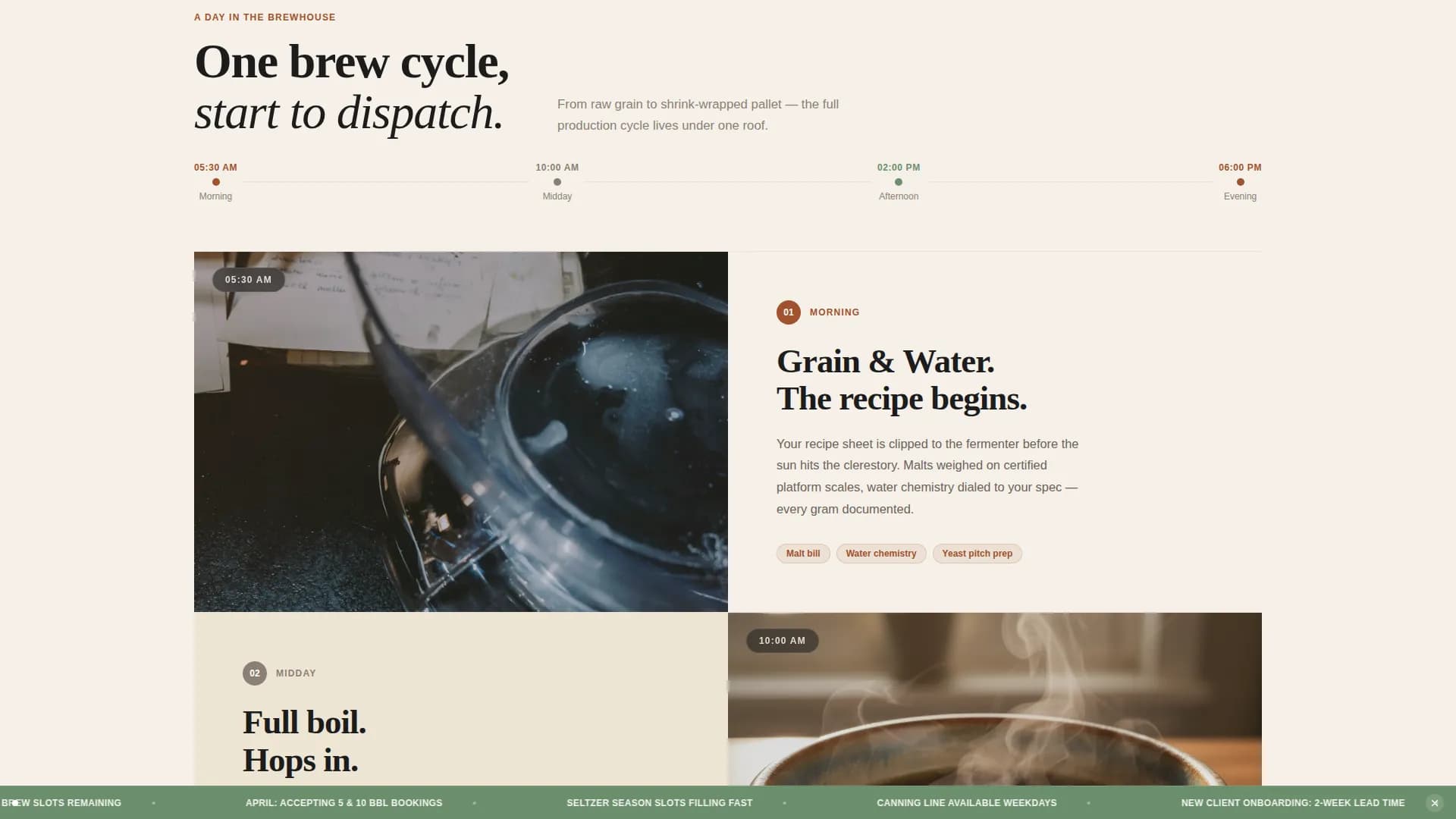 Brewery & Craft Beer Booking Website Template