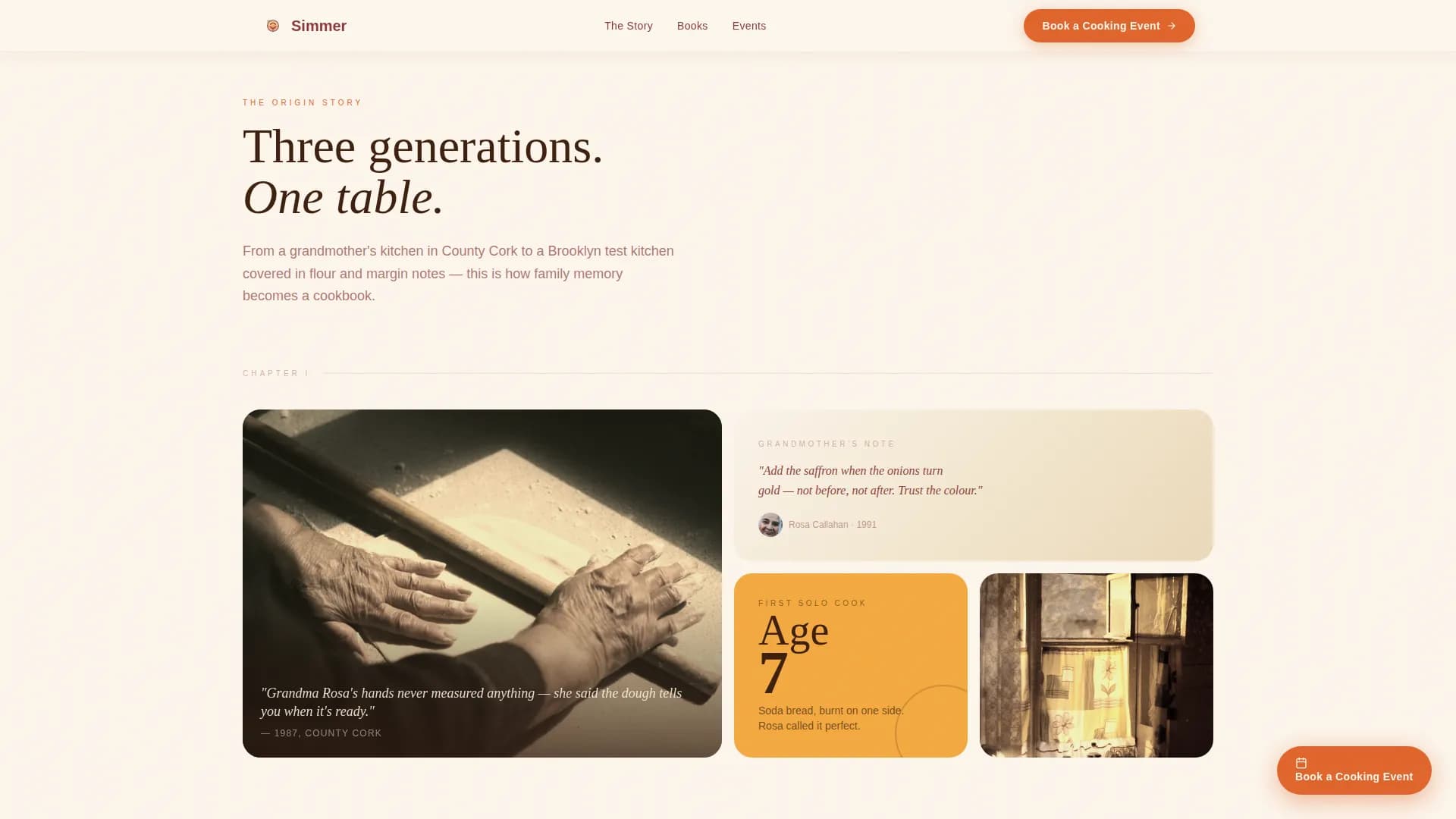 Chef & Culinary Personality Booking Website Template
