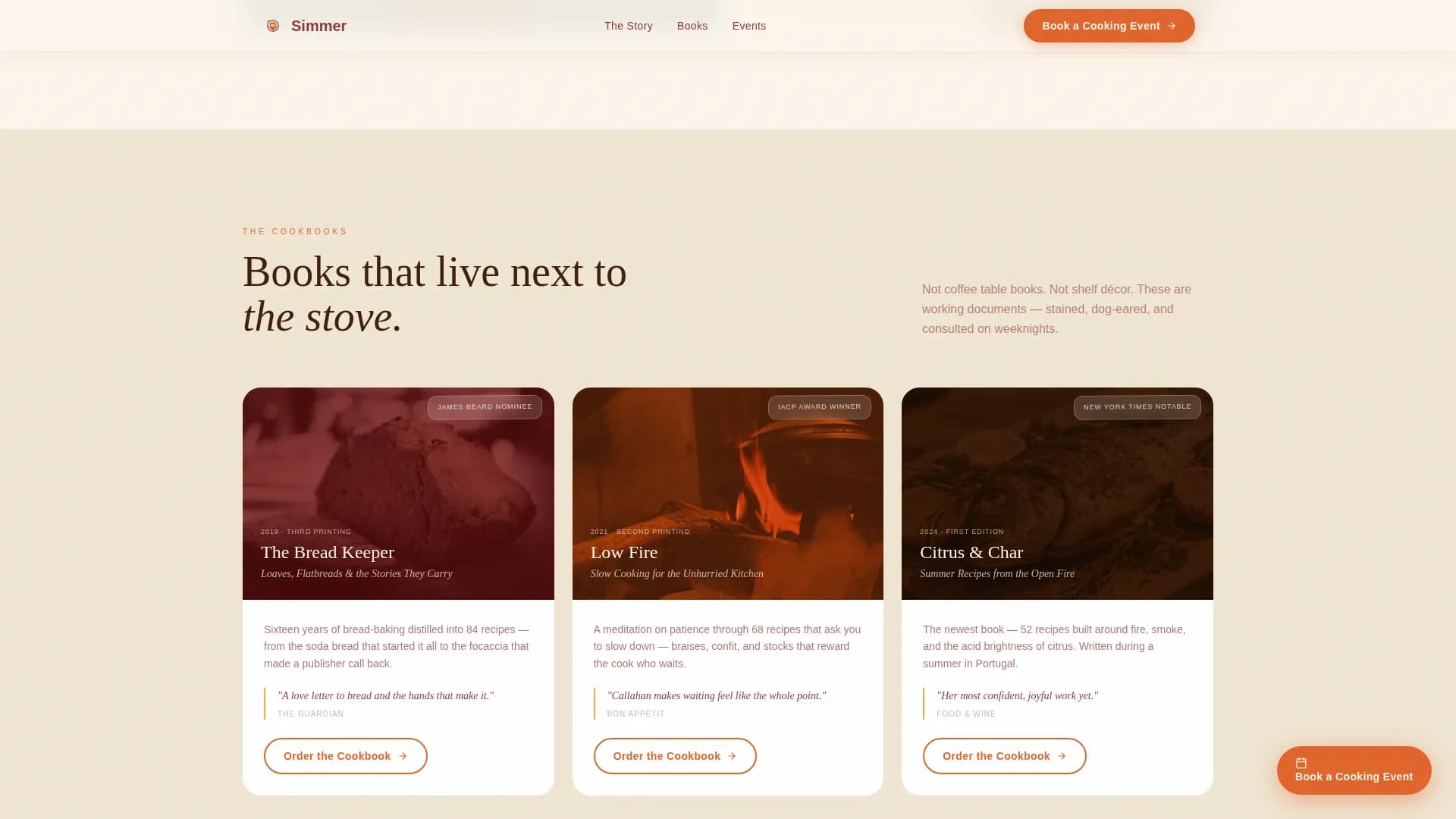 Chef & Culinary Personality Booking Website Template