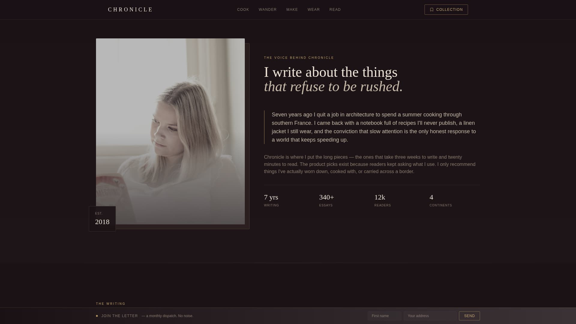 Classic Fashion Blog Website Template