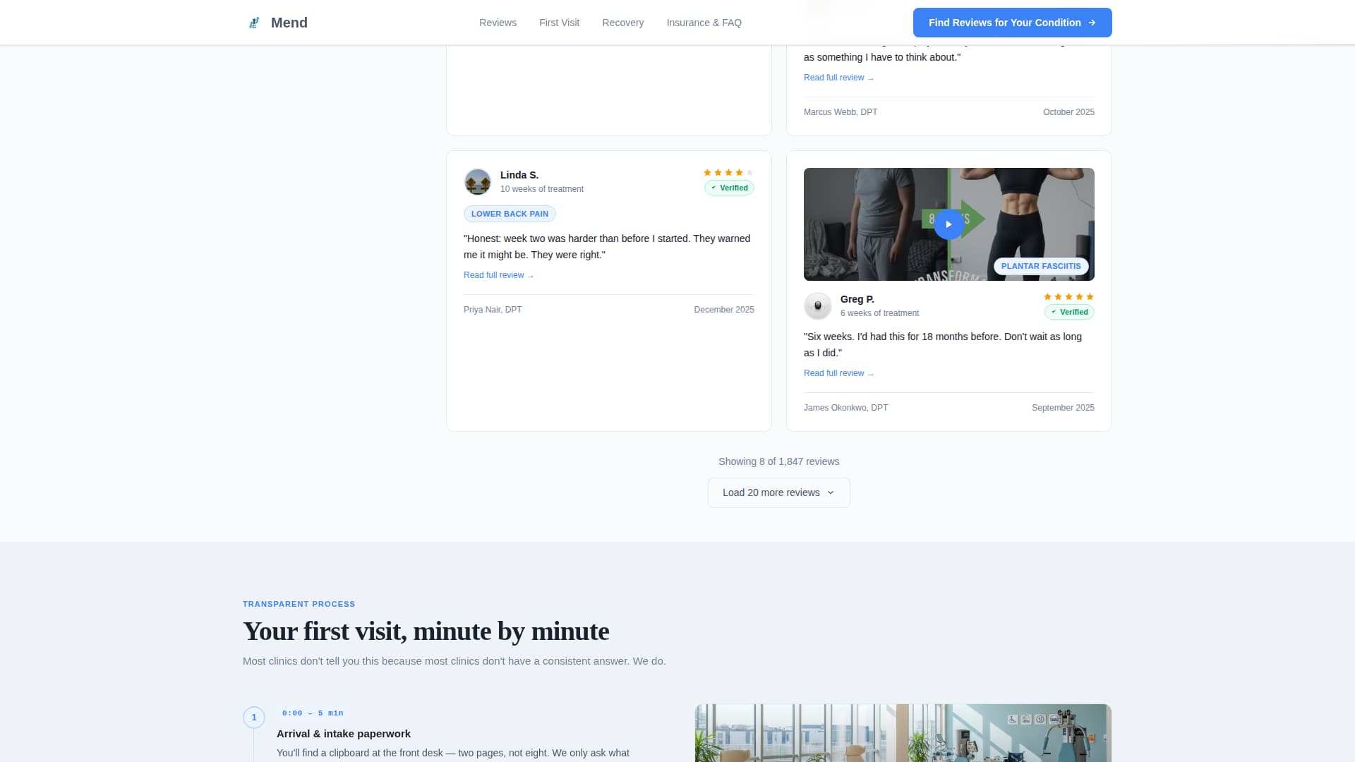 Physical Therapist Booking Website Template